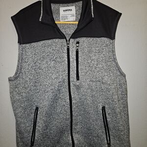 Men's Black and Gray Vest